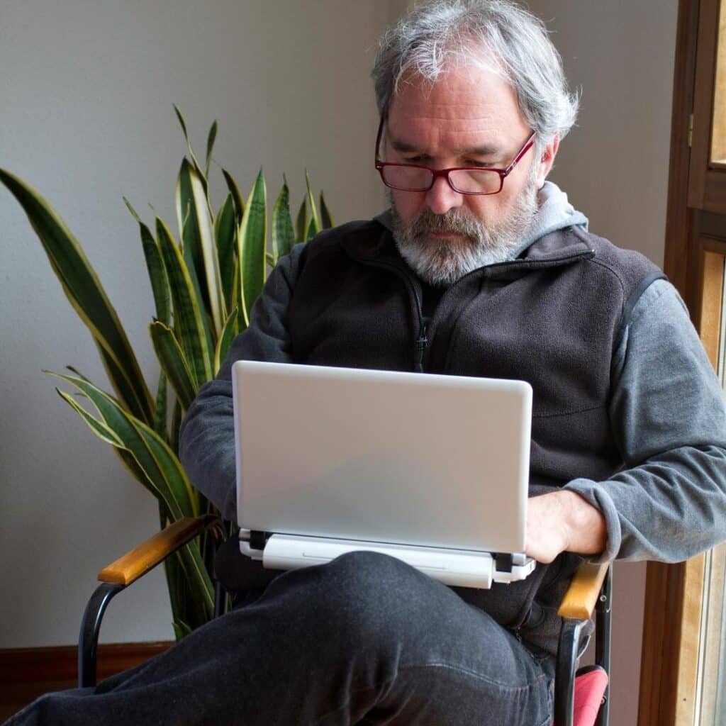 Man on a laptop